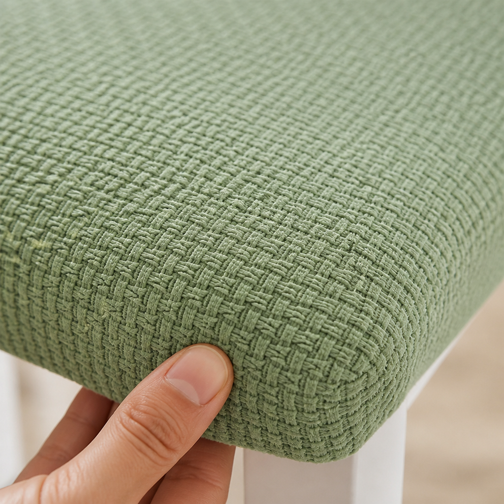 Vattentäta elastiska vävda stolsöverdrag, halkfri jacquard av polyester