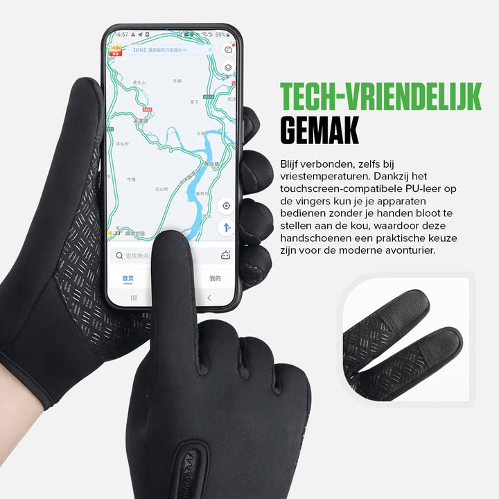 Termiska vindtäta handskar - Varma och gadgetkompatibla