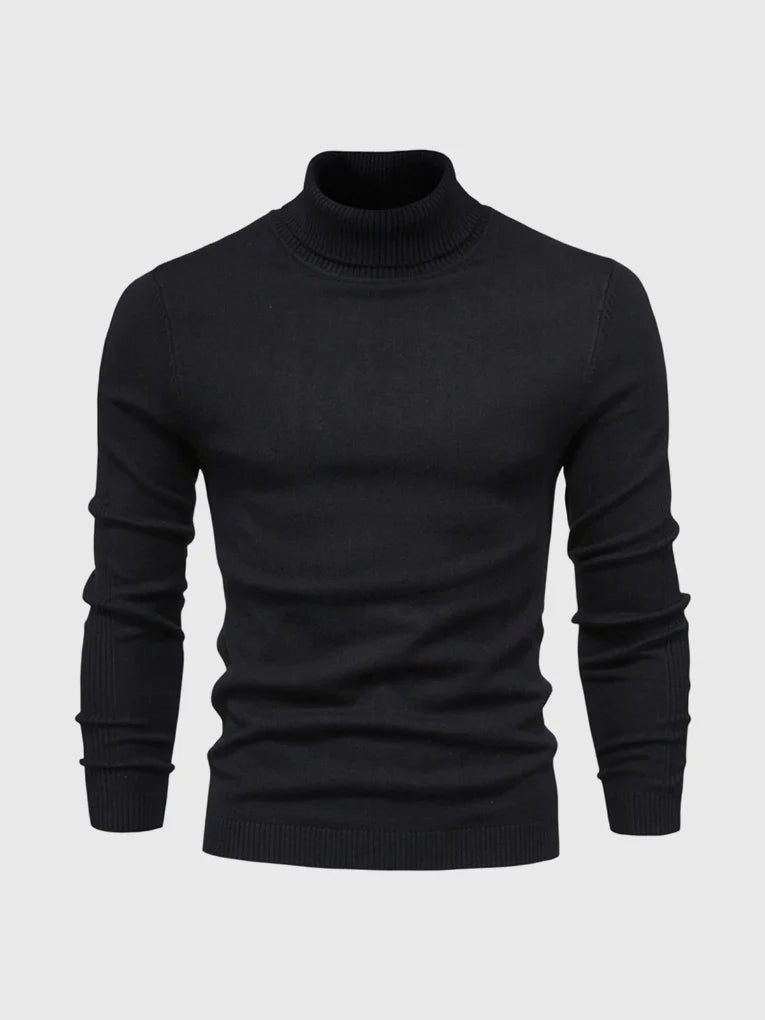 Herresweater med polotrøje – vaskbar og alsidig