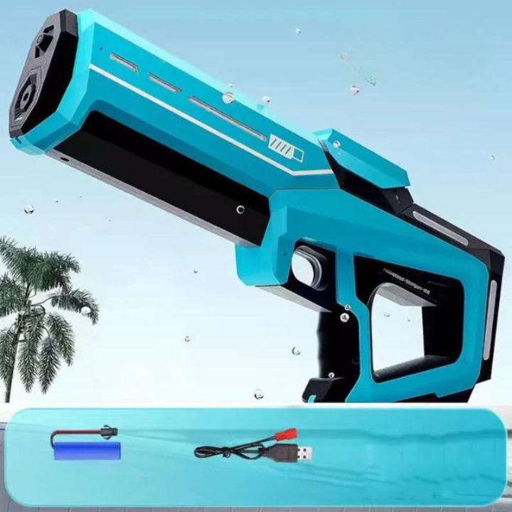 Automatisk vattenpistol med 1 l tank och räckvidd på 10 m – ren sommarkul