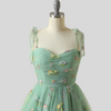 Elegant broderet tyl balkjole