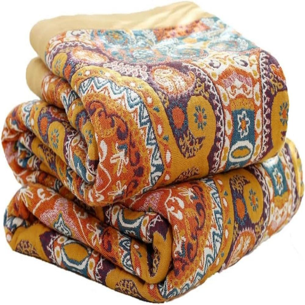 Vändbart boho-täcke i mjukt tyg