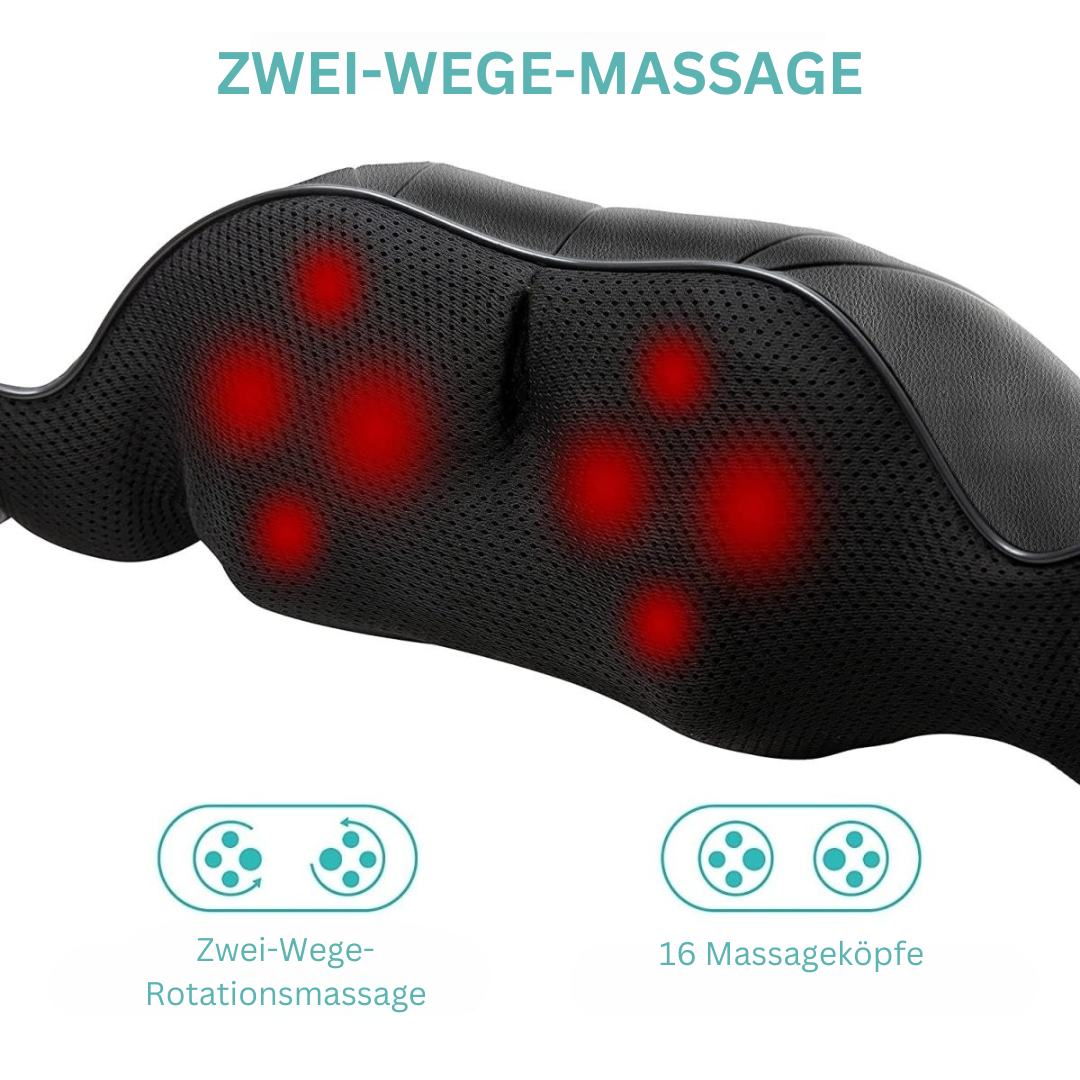 Shiatsu-massagekudde med infraröd värme - AuraComfort