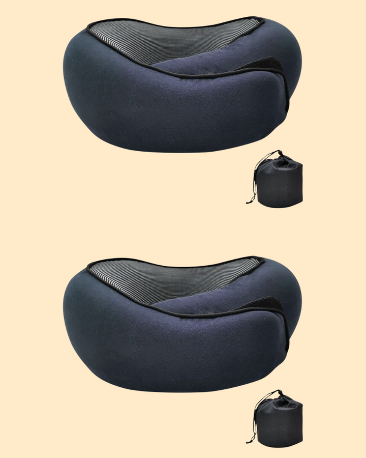 Ergonomiska nackkuddar i memoryskum för resor