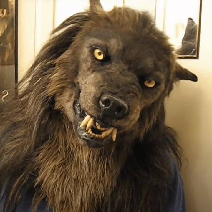 WolfLux LED-varulvsmask | Lysande ögon och rörliga öron för en perfekt cosplay och Halloween-kostym