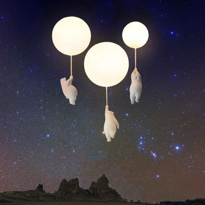 Taklampa för barn med björn och boll | CloudBea