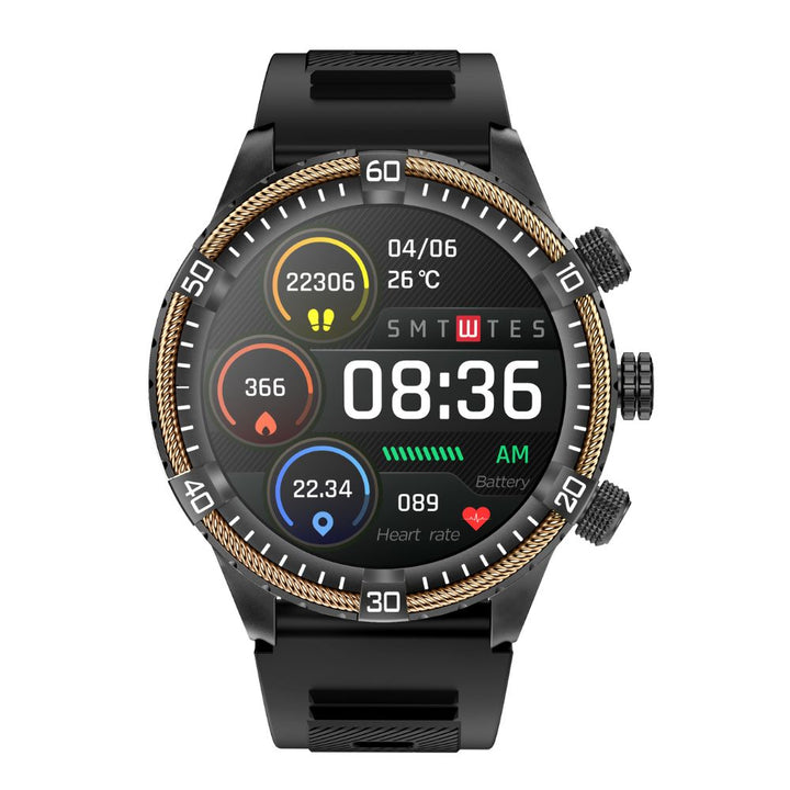 Vattentät smartwatch med blodtrycksmätare, syremättnadsmätare och sömnövervakning