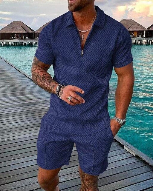 Komplett sommarset för herr – Polo och shorts