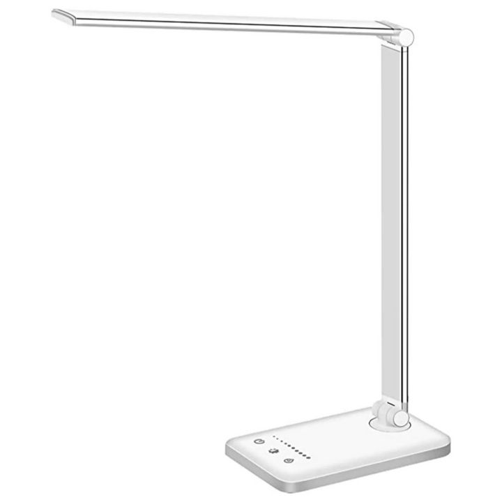 Justerbar modern LED-skrivbordslampa med USB-laddningsport - BrightEase