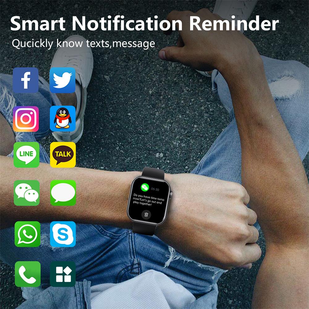 Vattentät smartwatch med blodtrycksmätare, syremättnadsmätare och sömnövervakning