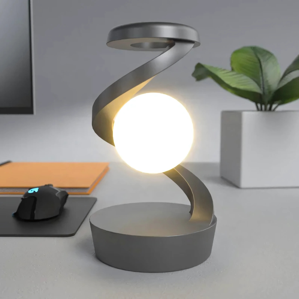 Modern varm ljus accent spiral skrivbordslampa