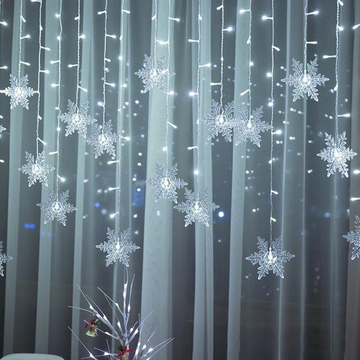 LED-ljusslinga med snöflingor | Inomhus och utomhus