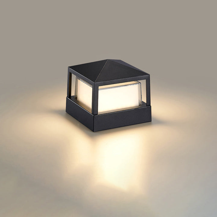 Modern kvadratisk LED-utomhuslampa, vattentät