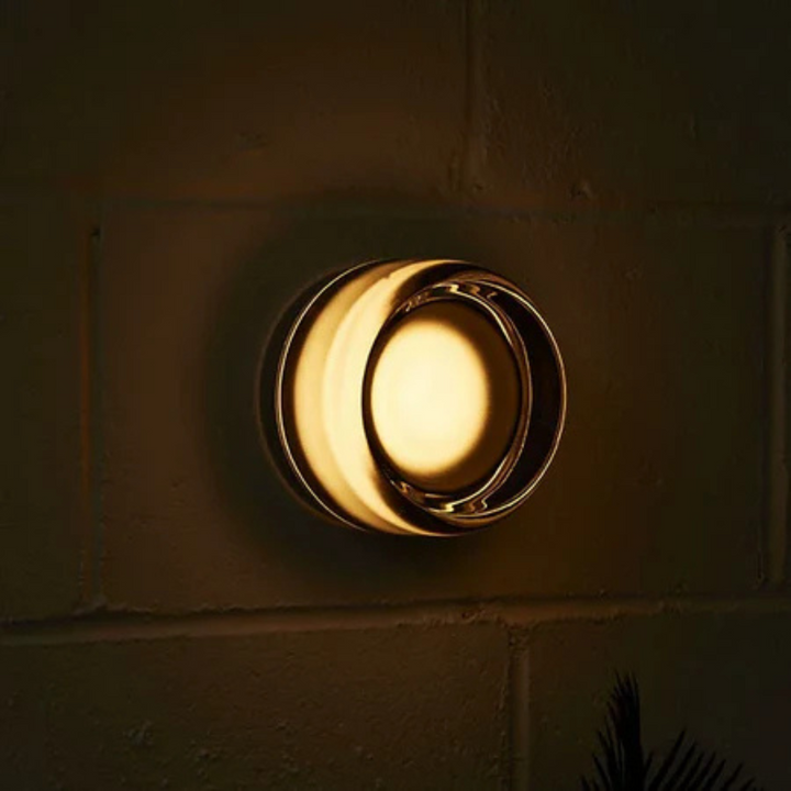 Rund modern vägglampa i glas med LED, 1 ljuskälla