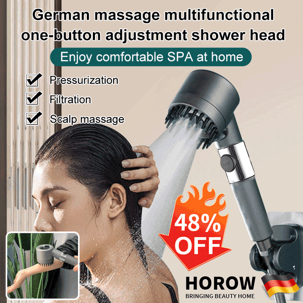 Duschmunstycke – PowerSpray – Ökat Tryck – Spaupplevelse