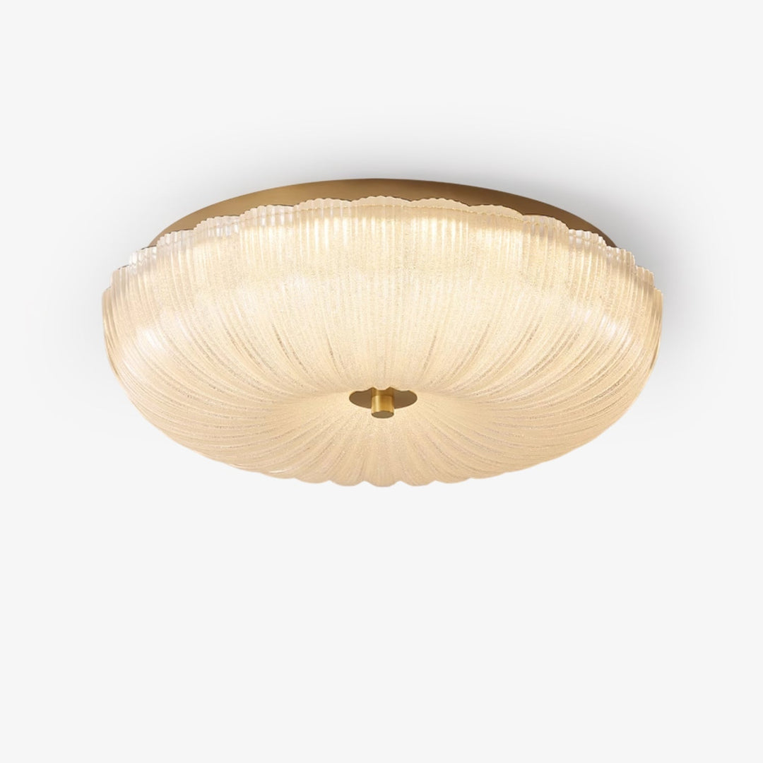 Halo taklampa med vågigt glas