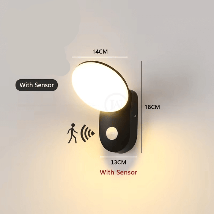 Smart LED-vägglampa med rörelsesensor