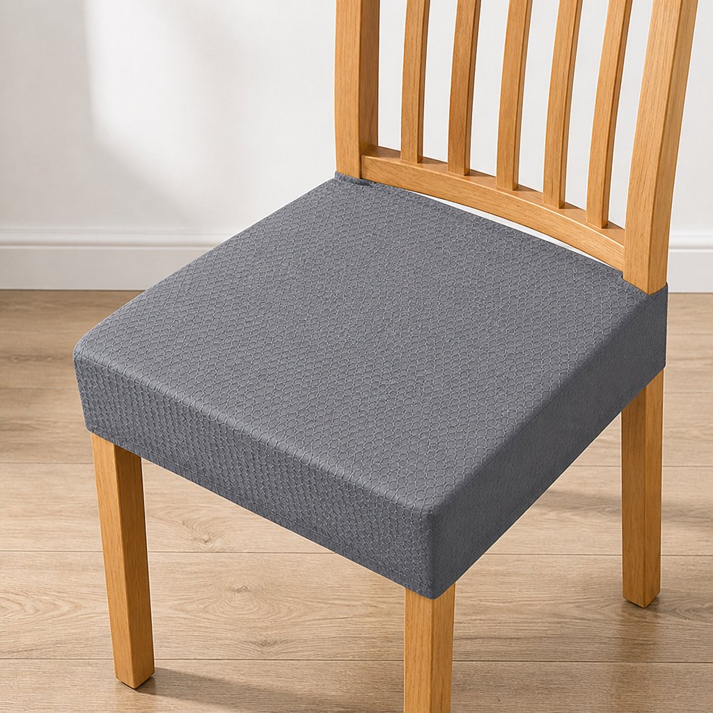 Vattentäta elastiska vävda stolsöverdrag, halkfri jacquard av polyester