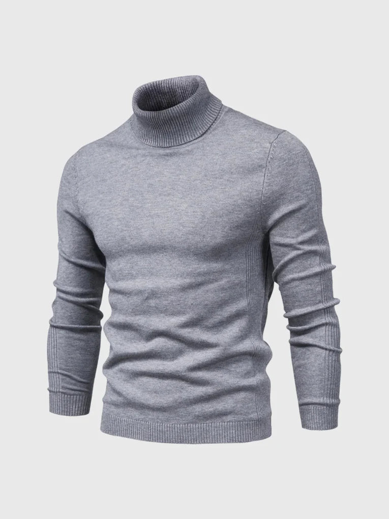 Herresweater med polotrøje – vaskbar og alsidig