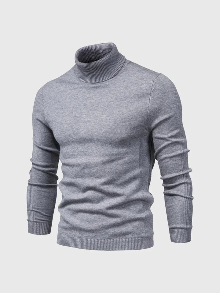 Herresweater med polotrøje – vaskbar og alsidig