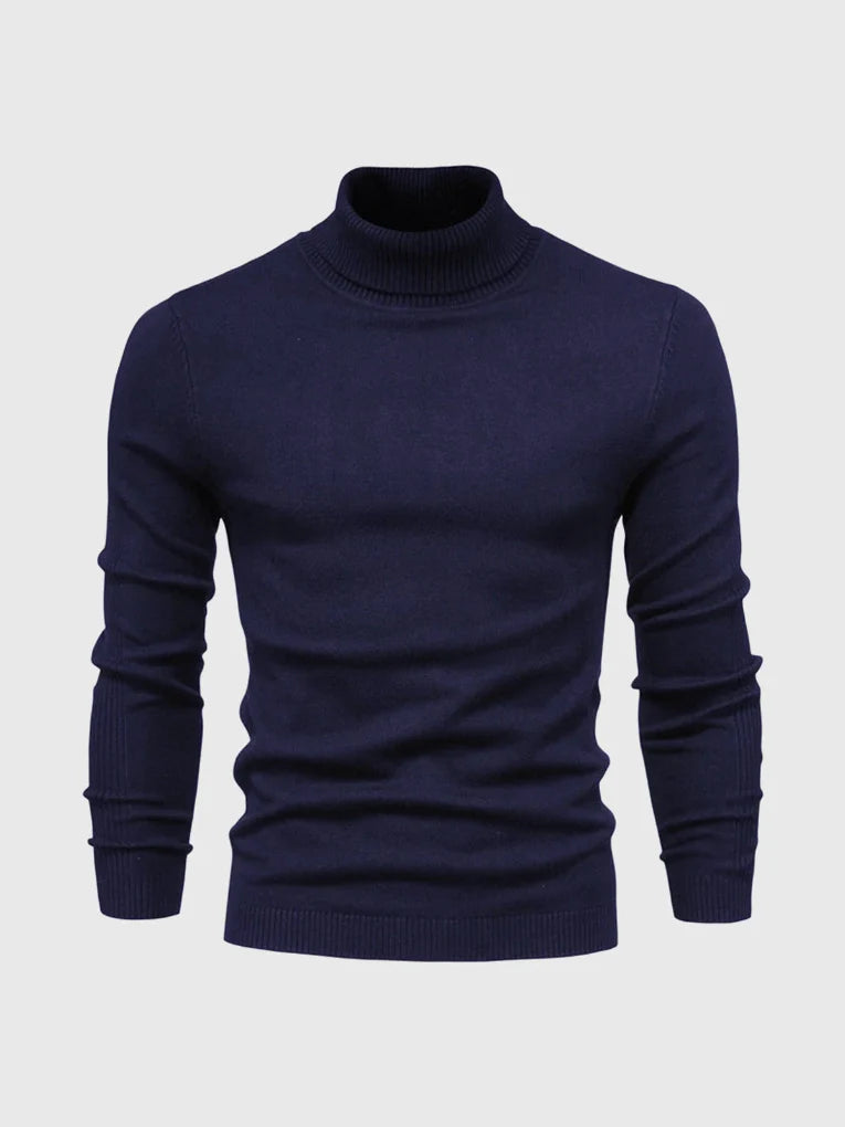 Herresweater med polotrøje – vaskbar og alsidig