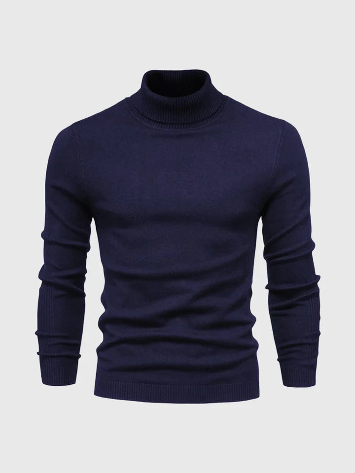Herresweater med polotrøje – vaskbar og alsidig