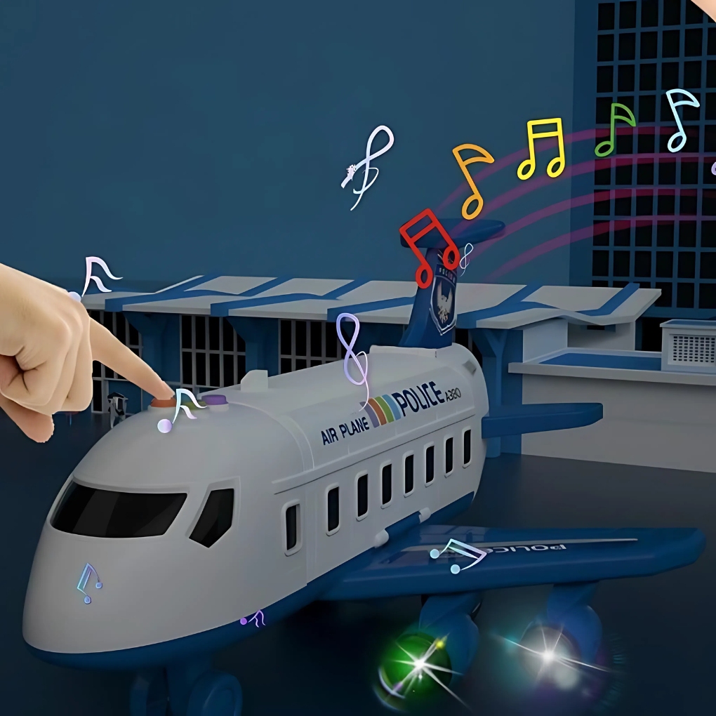 Deformerbar förvaringsleksak för passagerarflygplan
