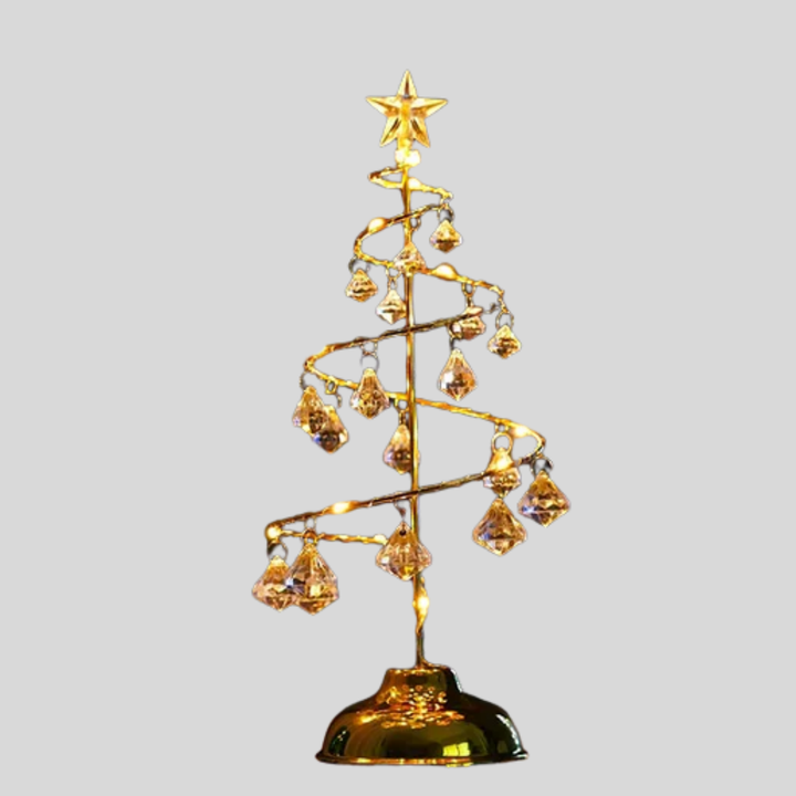 LED-spiralinen kristallipöytälamppu