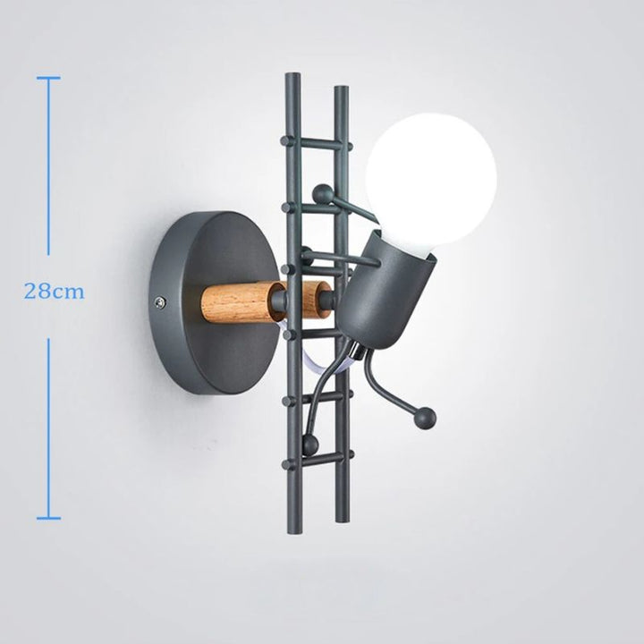 GlowClimb designer-vägglampa | Unik trapplampa, perfekt för mysiga sovrum och vardagsrum