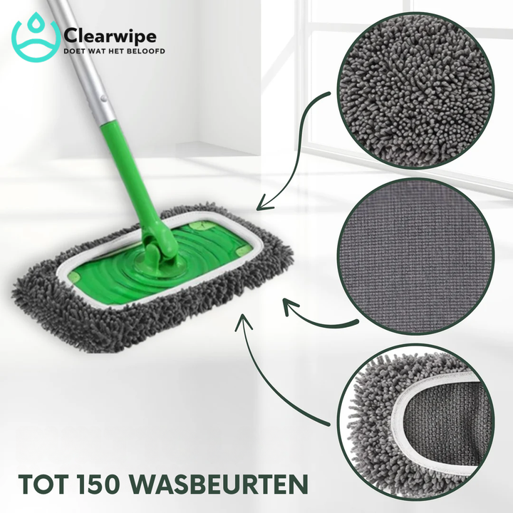 Återanvändbara mopp-överdrag i mikrofiber för våt och torr golvrengöring