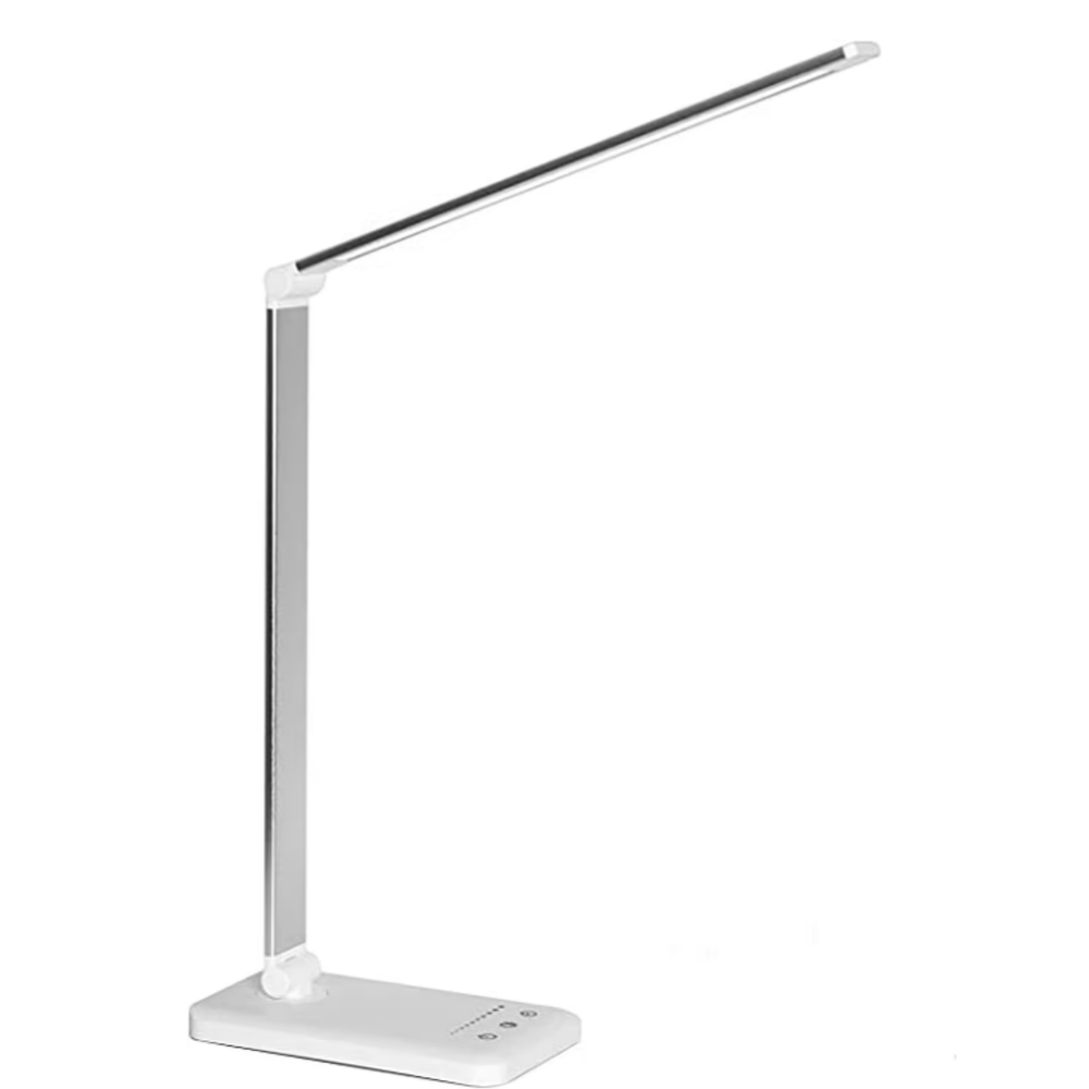 Justerbar modern LED-skrivbordslampa med USB-laddningsport - BrightEase
