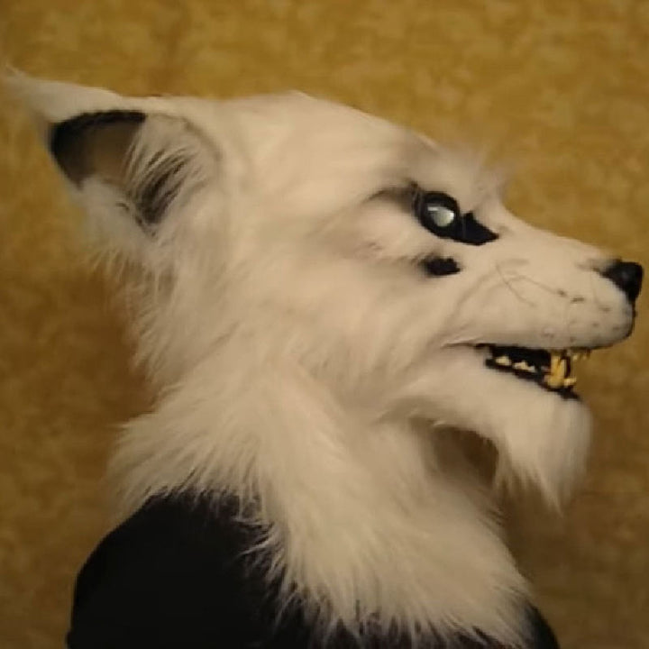 WolfLux LED-varulvsmask | Lysande ögon och rörliga öron för en perfekt cosplay och Halloween-kostym