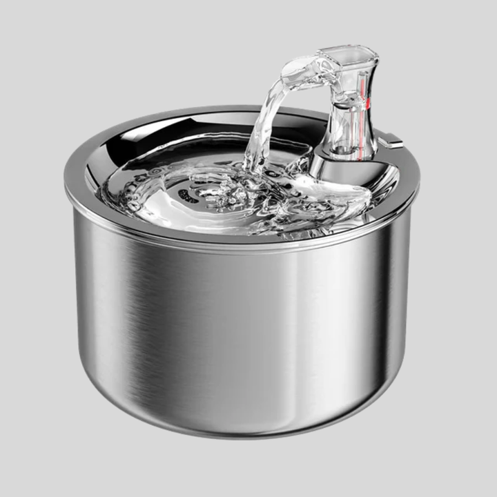 Vattendispenser för katter i rostfritt stål