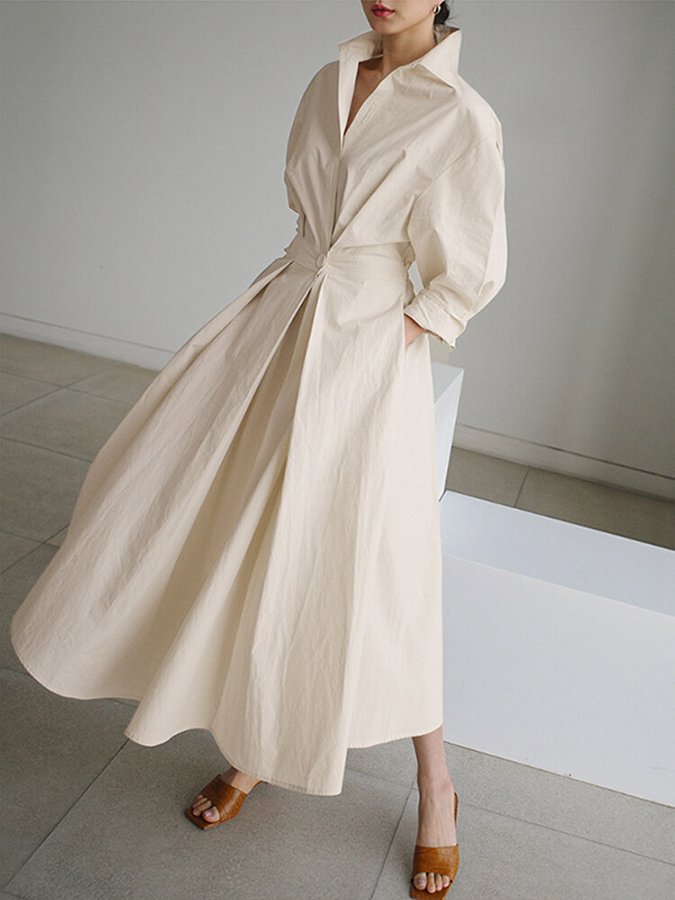 Elegant maxikjole med sofistikert drapering