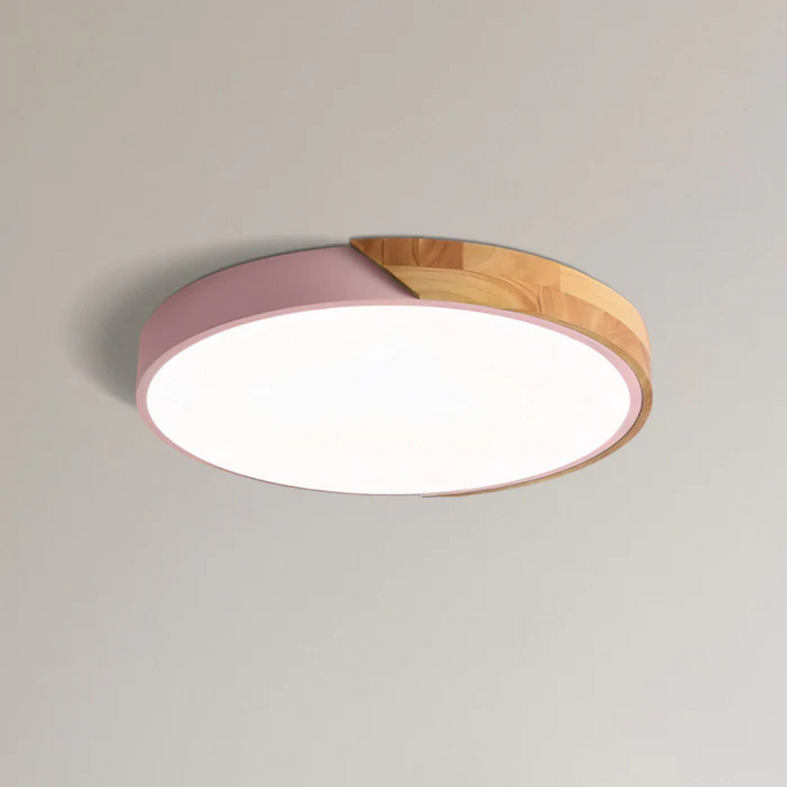 Delos Skandi taklampa i trä | Naturlig LED-designbelysning