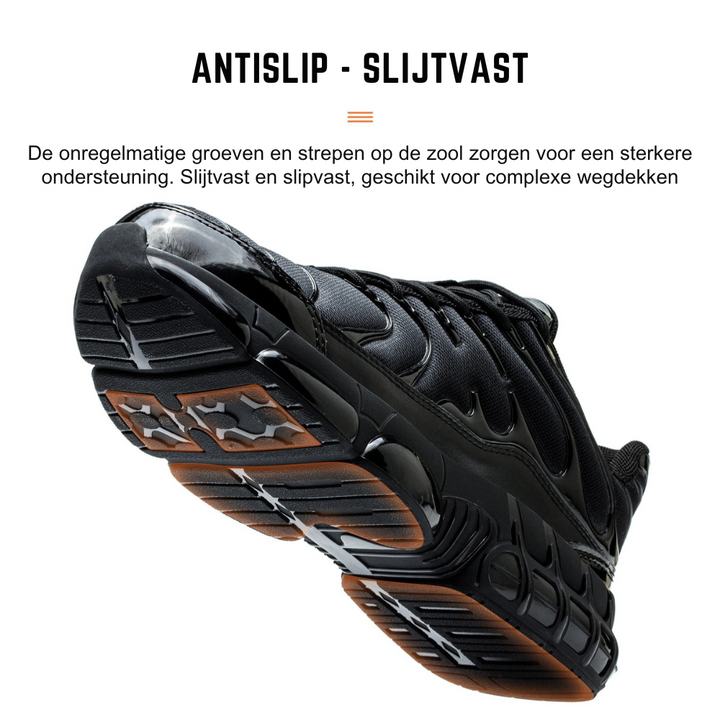 Moderna skyddsskor med ståltåhätta för professionell säkerhet