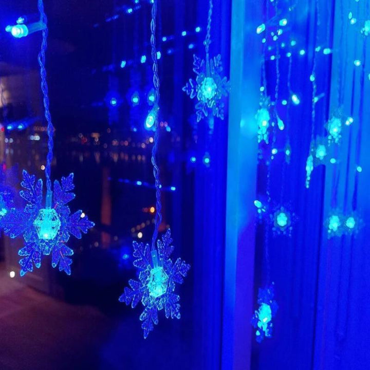 LED-ljusslinga med snöflingor | Inomhus och utomhus