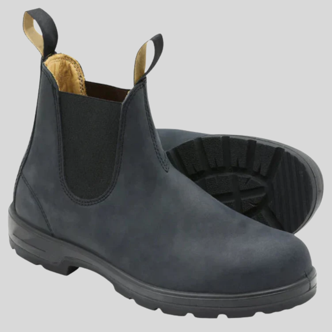 Herrstövlar med slip-on-design och skaft
