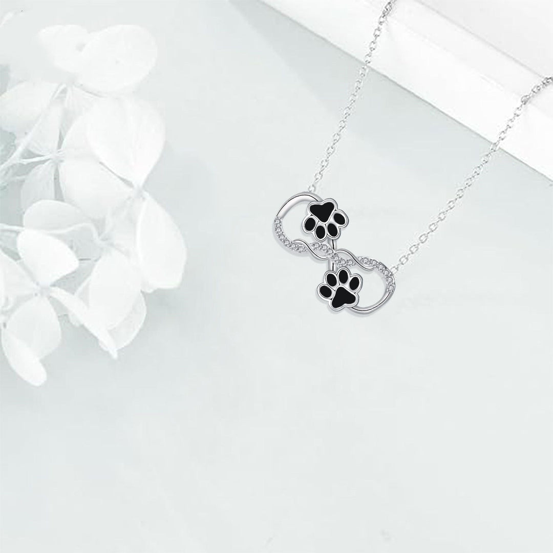 Infinity-symbol Hänge Halsband med zirconia