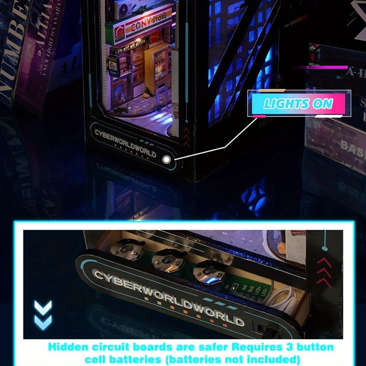 Cyberpunk gör-det-själv-arkadskåp – 3D-modell för hemdekoration med belysning