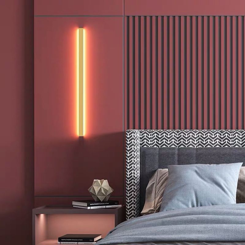 Arisha minimalistisk linjär LED-vägglampa Guld/Svart/Vit sovrum