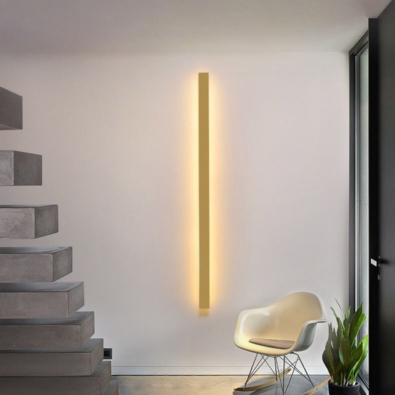 Arisha minimalistisk linjär LED-vägglampa Guld/Svart/Vit sovrum