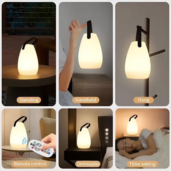 Vattentät trådlös LED-bordslampa för inomhus och utomhus - Lumora