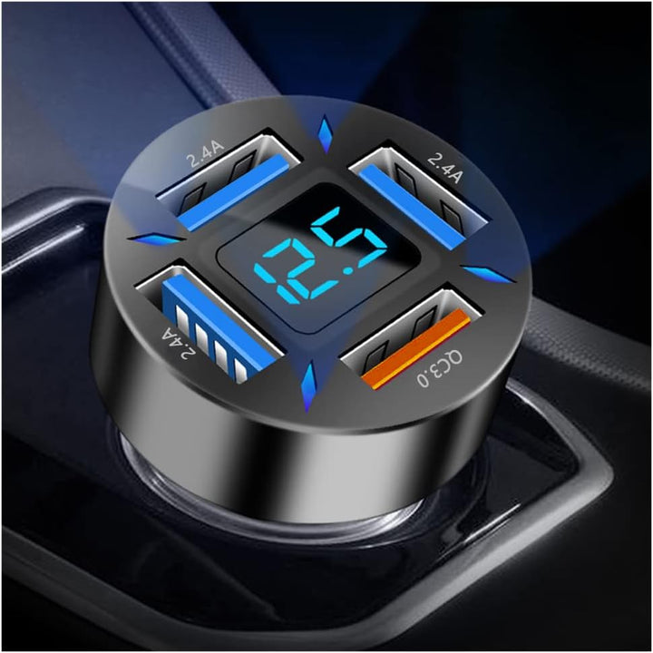 Billaddare 66W Super Snabbladdning med USB PD &amp; QC 3.0 – Universal för cigarettändare 12-24V