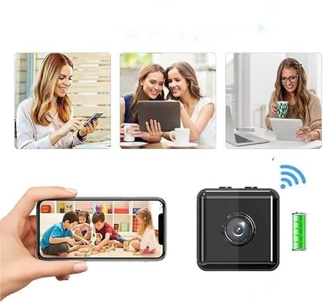 Trådlös 1080P mini-WiFi-övervakningskamera, laddningsbar