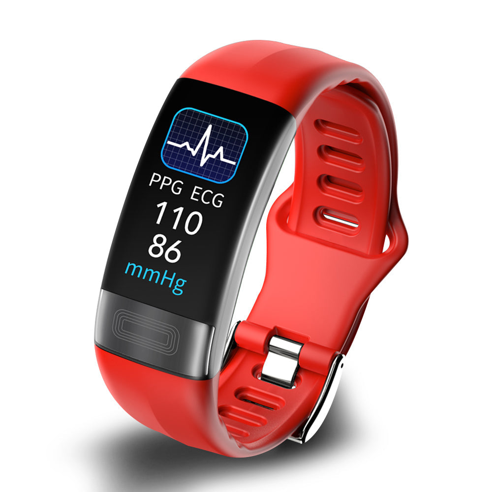 Smart Armband med Blodtrycksmätare, EKG, Pulsmätare, Syremättnad och Sömnspårning - FDA-godkänt