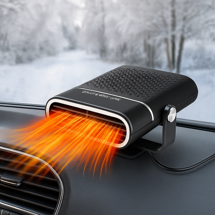 Bilvärmare och rutavfrostare | 12V USB Portabel | Svart