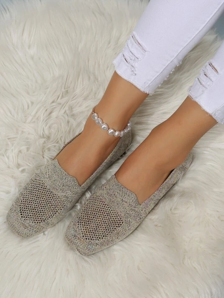 Ortopediska slip-on-sneakers för dam med mjuk innersula och andningsaktiv mesh
