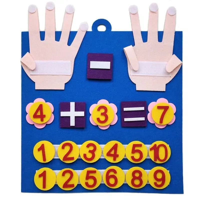 Räknespel i filt för barn – Pedagogiskt spel för utveckling av matematiska och motoriska färdigheter