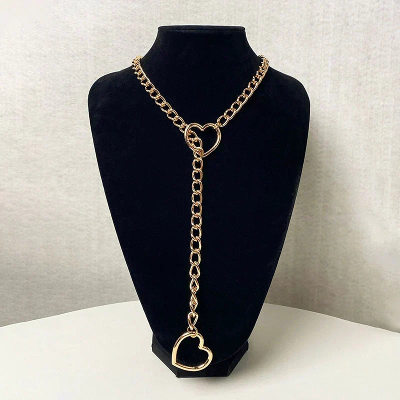 Halsband i hjärtform Gothic-Punk